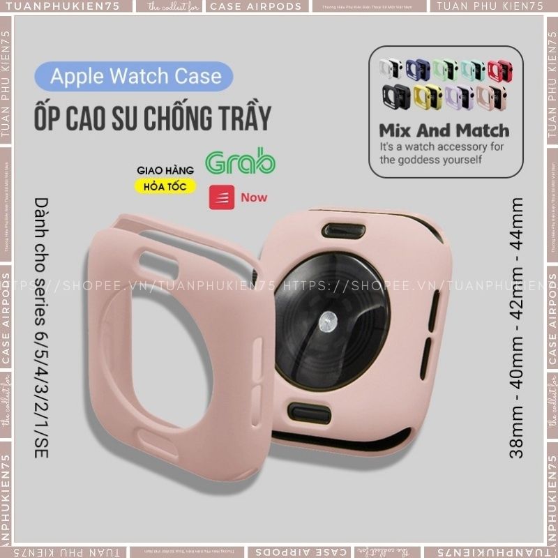 Ốp Apple Watch ❤ Ốp Bảo Vệ Mặt Đồng Hồ Thông Minh Apple Watch Series 6/5/4/3/2/1 Bằng Silicon/42/44