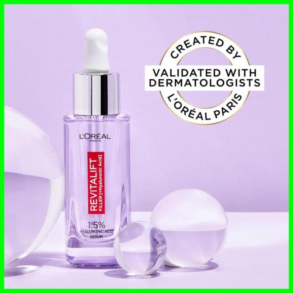 Cấp Ẩm Loreal HA Revitalift 1.5% Hyaluronic Acid Serum dưỡng cấp ẩm tức thì căng mướt da 30ml