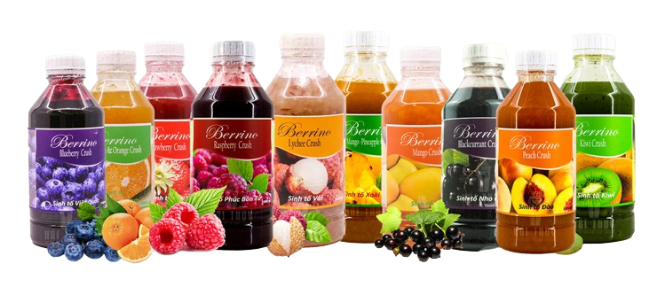 Mứt sinh tố berino đào , dâu , việt quất , xoài ,chanh dây,...