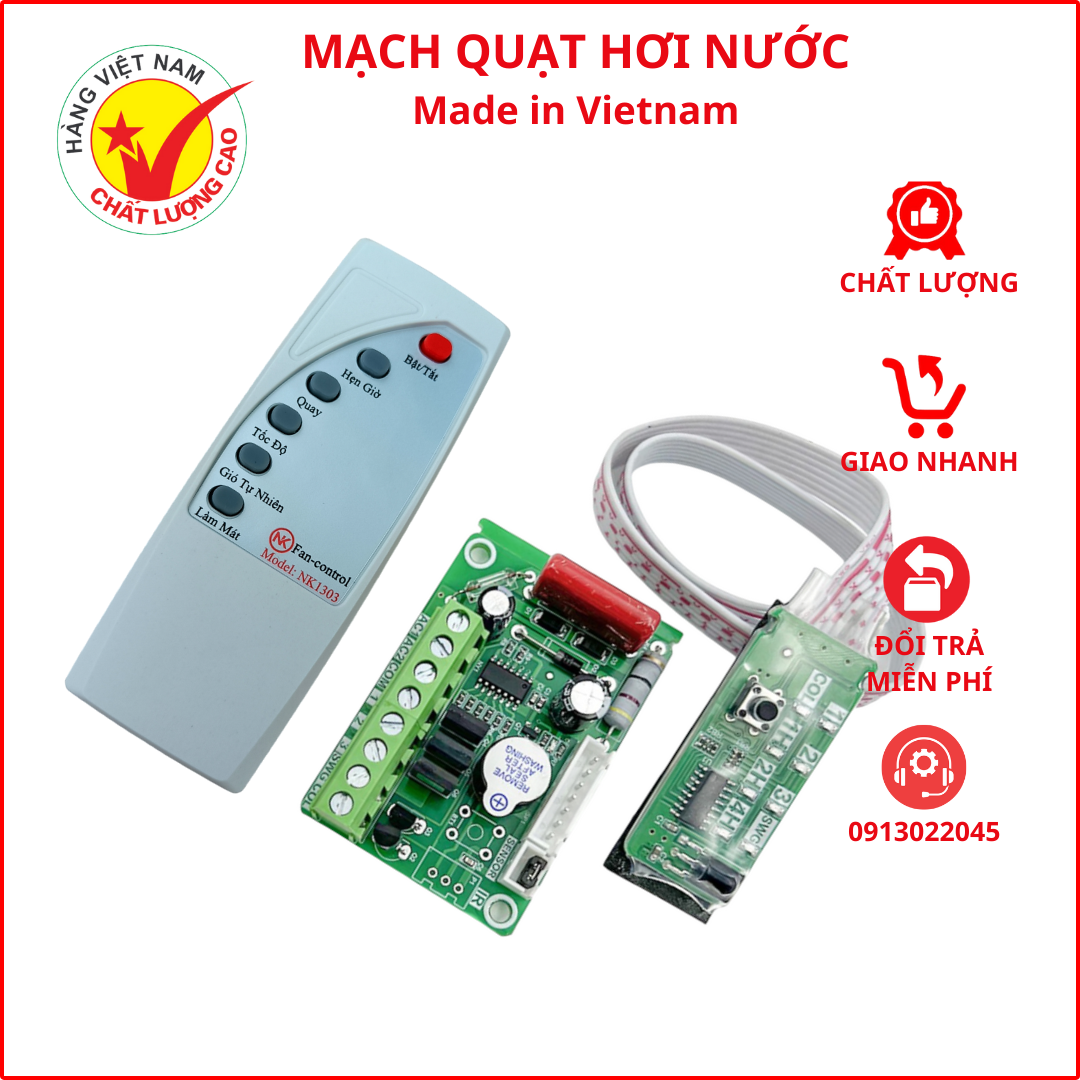 Mạch quạt phun sương, quạt hơi nước, quạt điều hòa quạt thông thường (Có bàn phím cơ)