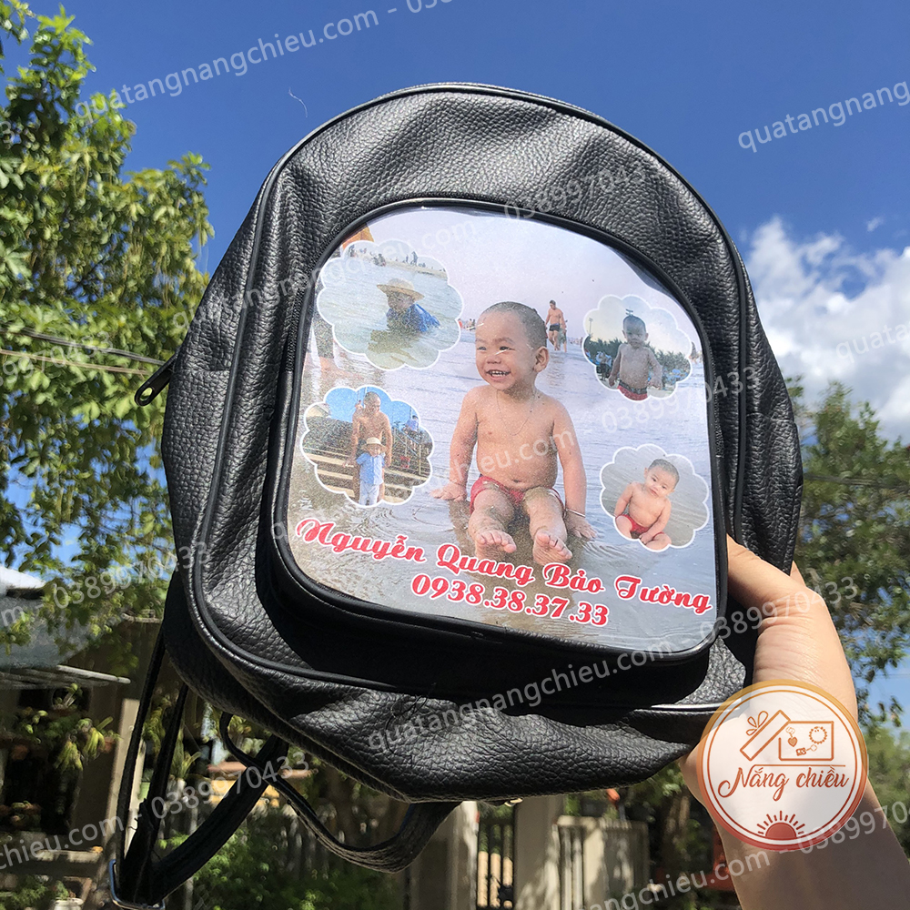 Balo da dành cho các bé - Đồ dùng học tập in hình và tên bé theo yêu cầu - Balo in tên chính chủ