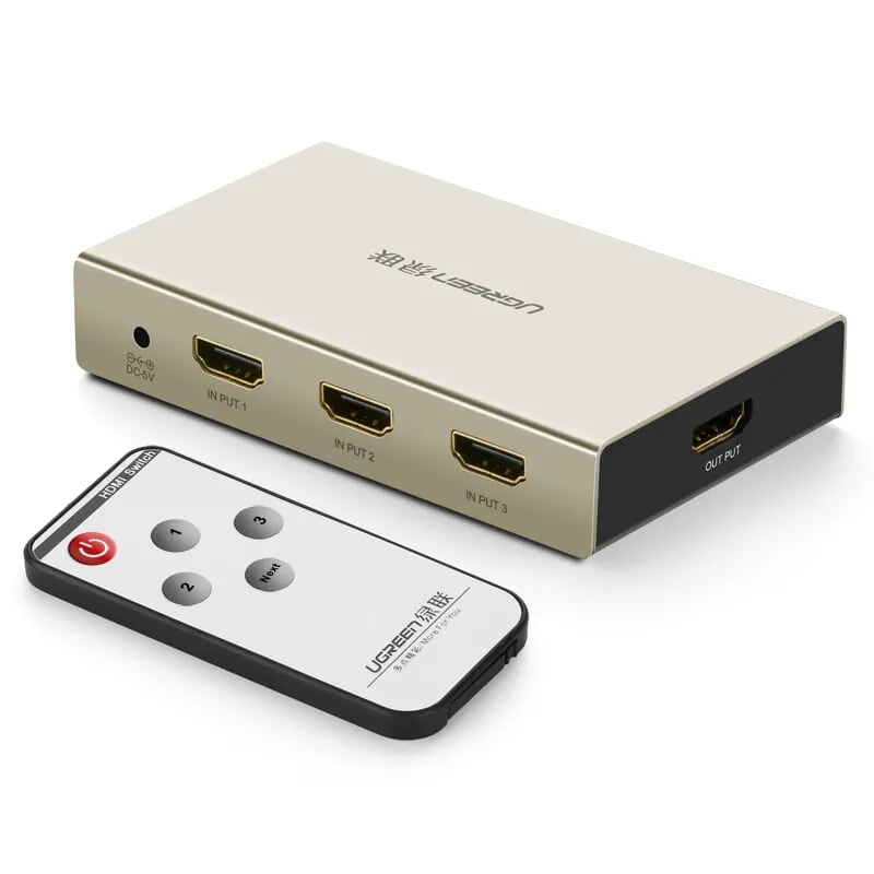 Ugreen 40278 bộ gộp hdmi 3 vào 1 ra hỗ trợ 4k x 2k vỏ hộp kim cao cấp 40278
