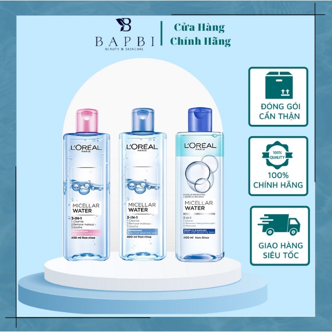 Nước tẩy trang loreal - loreal paris 3-in-1 micellar water
