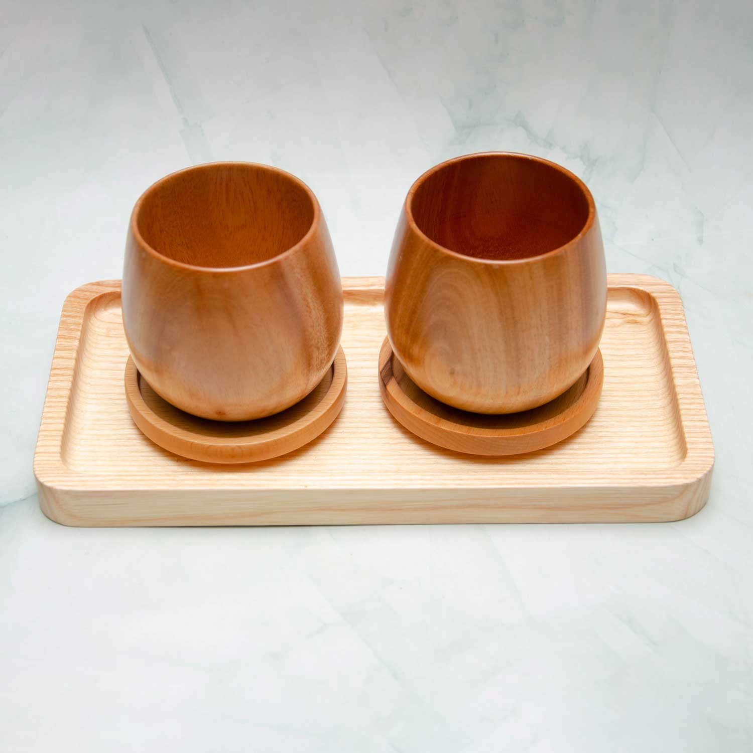 Ly gỗ uống cà phê - Gỗ tự nhiên nguyên khối - make in Việt Nam