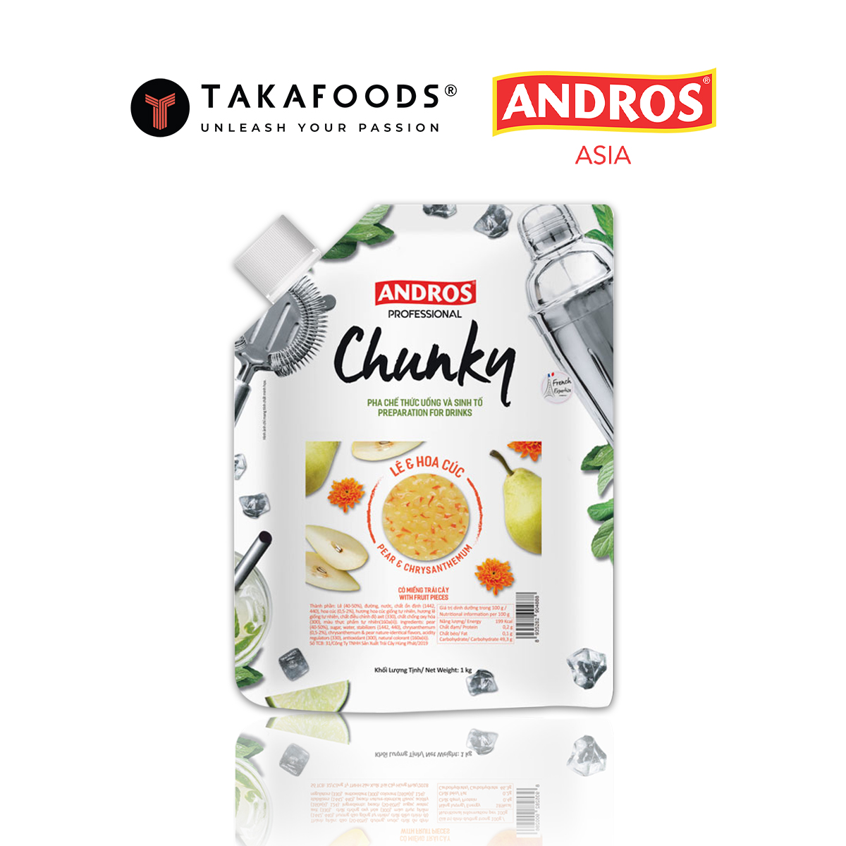 Mứt trái cây Chunky lê hoa cúc bịch 1 kg. Hàng chính hãng công ty có sẵn giao ngay. Cung cấp số lượng lớn giá sỉ lẻ