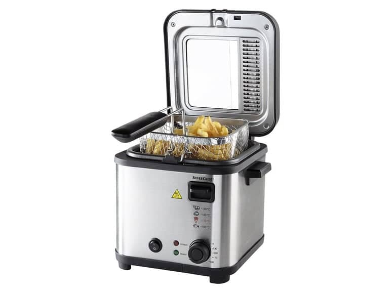 (Hàng Đức) Nồi chiên ngập dầu Silvercrest mini 2 trong 1 có thể tháo rời nắp, ko tháo rời khay dầu