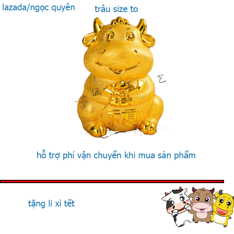 Hổ vàng tài lộc ánh kim hot hit size to kèm quà tặng