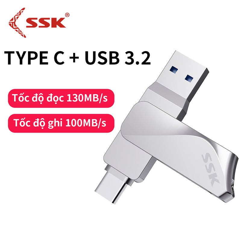 SSK 150MB S OTG Flash Drive Type C Flash Drive 128G 256G 64G 32G Pendrive
