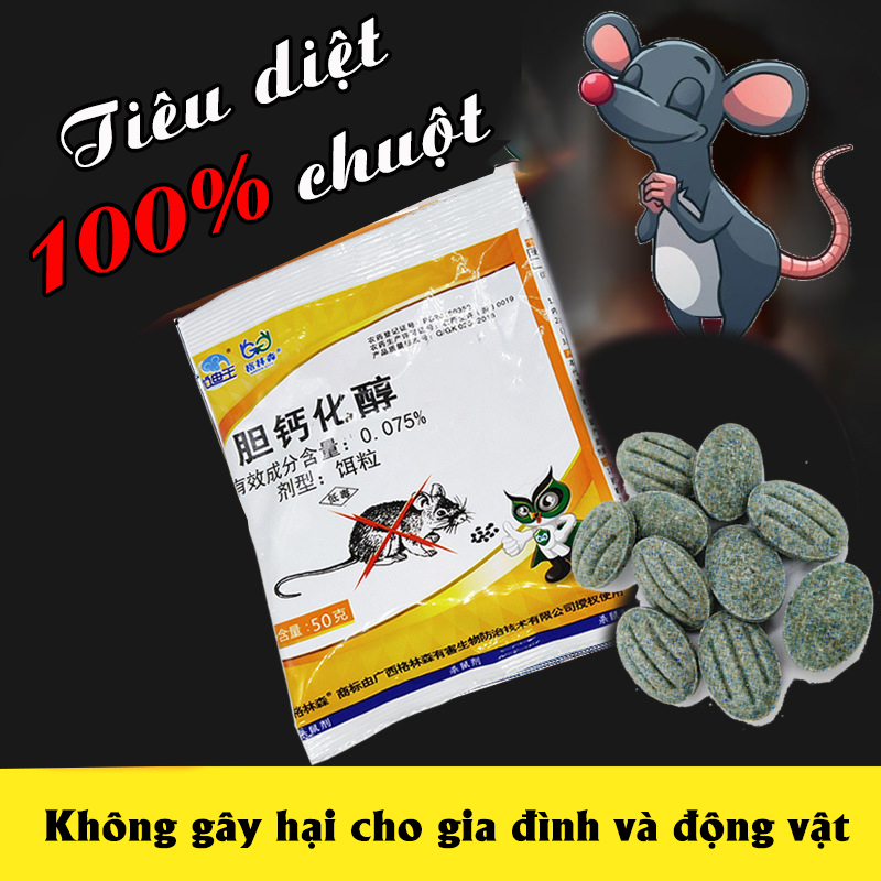Thuốc diệt chuột dạng viên tiêu diệt chuột 100%, diệt chuột cực mạnh, diệt chuột tận gốc, diệt chuột sinh học, không còn sợ chuột ở trong nhà