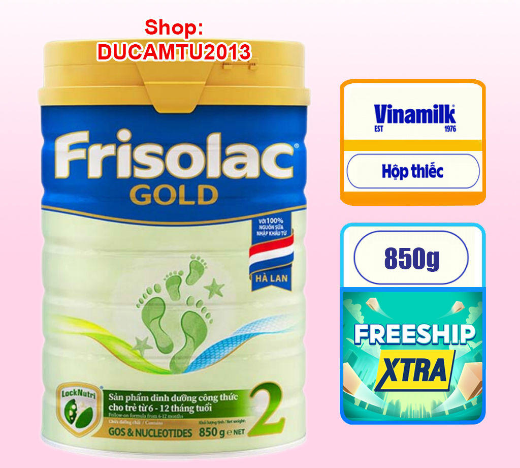 Sữa bột frisolac gold 2 850g hsd 2026