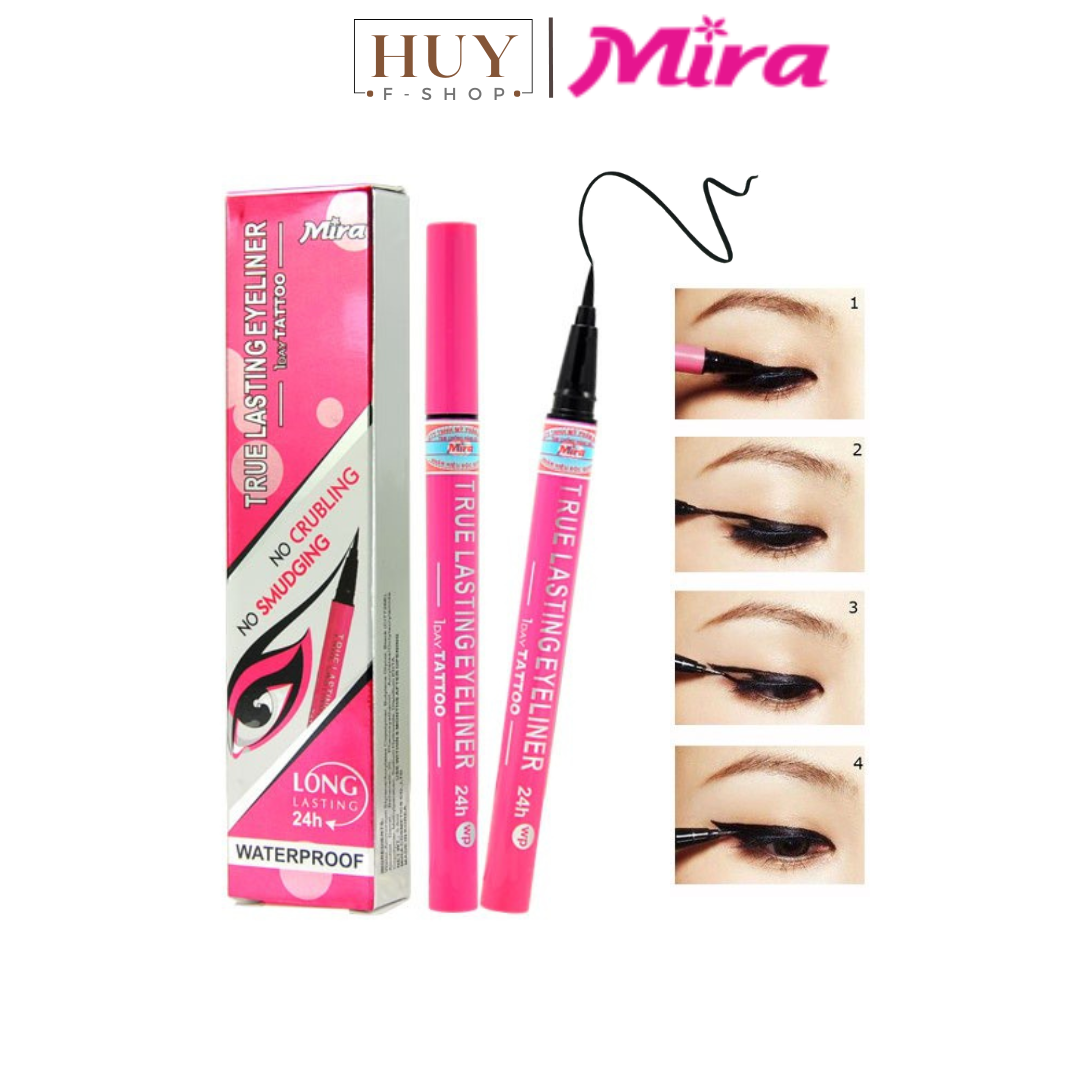 Bút Lông Kẻ Viền Mí MIRA True Lasting Eyeliner Waterproof 0.8ml bút kẻ mắt