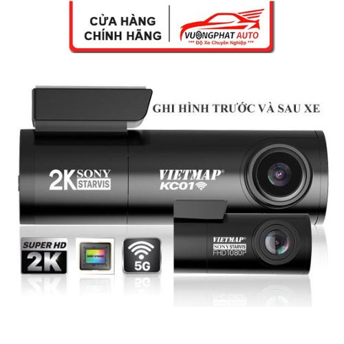 Camera hành trình vietmap kc01 v2 pro, cam trước sau vietmap cảnh báo giao thông ghi hình hd 2k