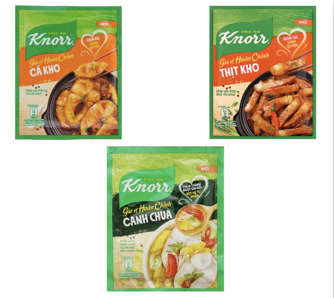 Gia vị Thịt kho/Cá kho/Canh chua Knorr gói