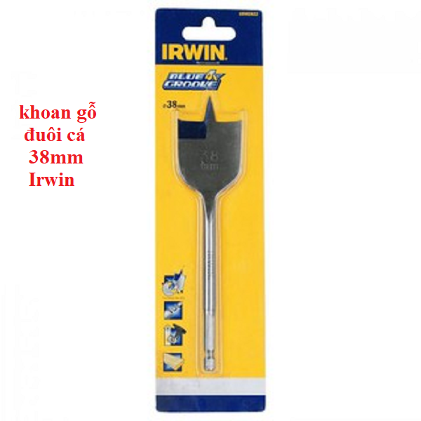 1 x mũi khoan gỗ - đuôi cá 38mm irwin 10502822