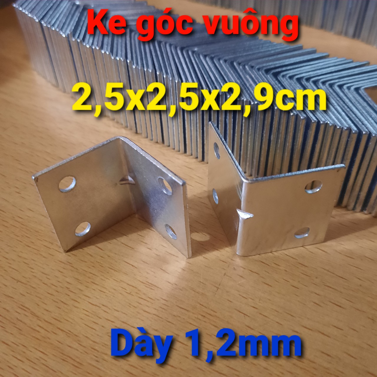 Combo 50 ke góc sắt vuông 4 lỗ thẳng
