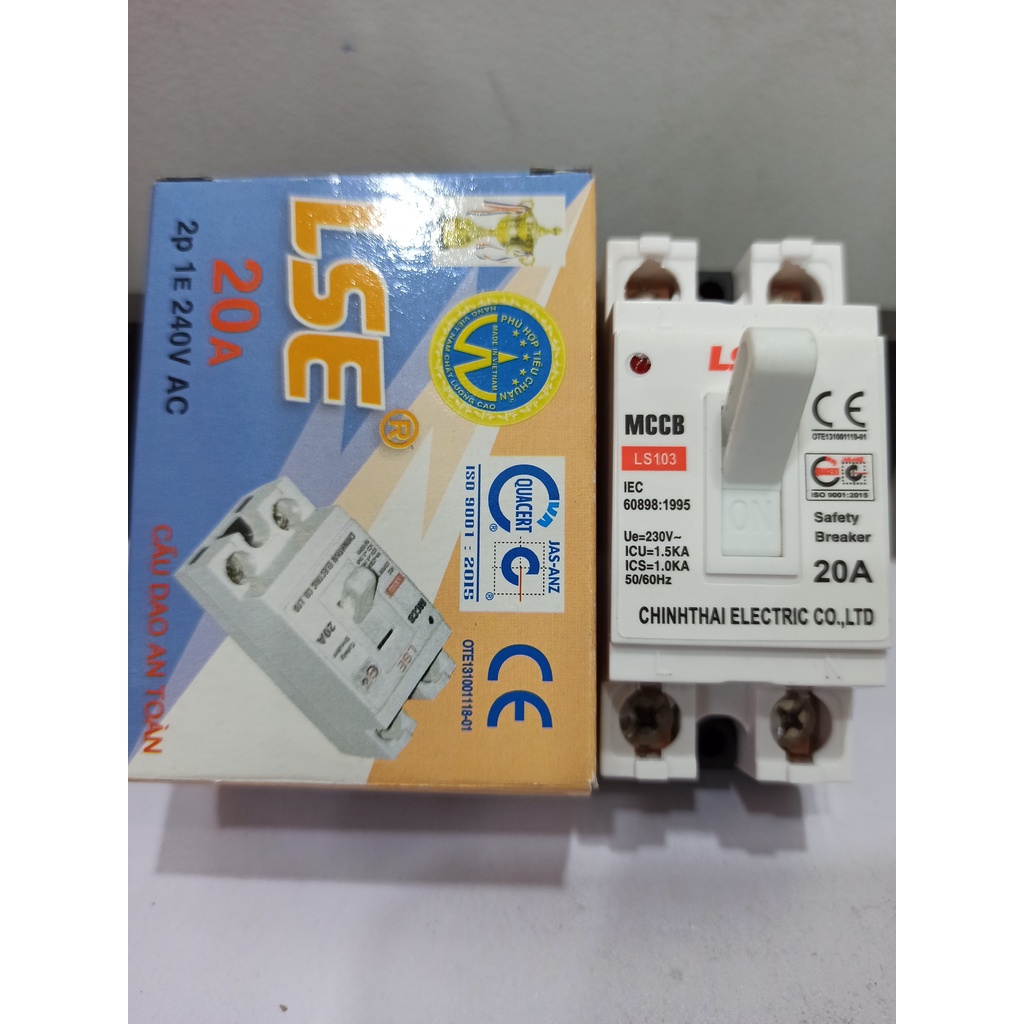 Cb cóc lse- cầu dao tự động, cầu dao an toàn ls103 trắng