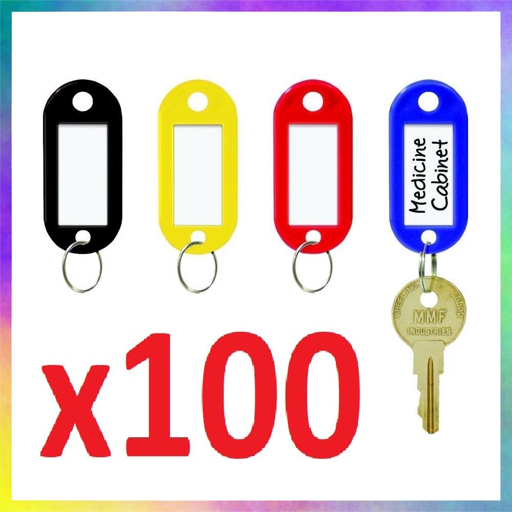 [HCM] COMBO 100 MÓC KHÓA THẺ GHI CHÚ HÀNH LÝ, ĐÁNH DẤU CHÌA KHÓA, THẺ TÊN NAME TAG GHI THÔNG TIN (MÀU NGẪU NHIÊN)