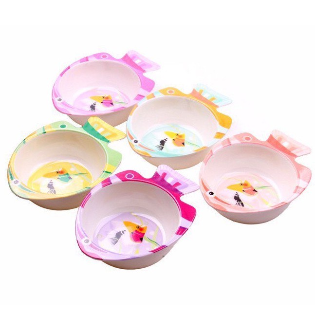 Bát nhựa ăn dặm hình con cá cho bé ăn dặm - E58