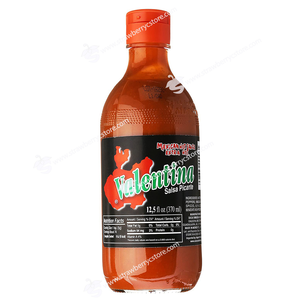 Sốt Ớt Đỏ Siêu Cay Valentina Salsa Picante Mexican Extra Hot Sauce, Chai 370 mL (12.5 Fl. Oz.)