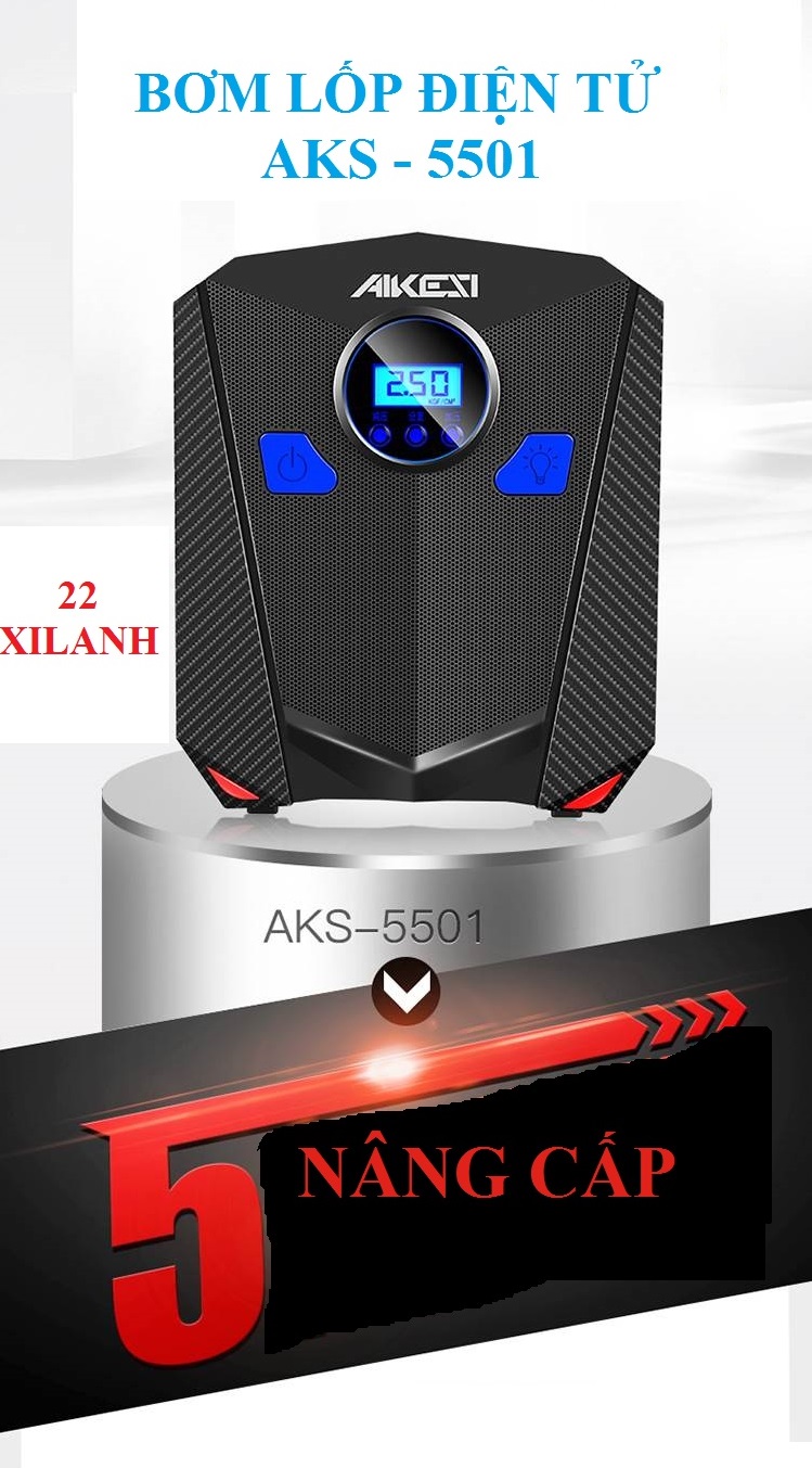 Máy bơm lốp ô tô điện tử AKESI - máy bơm lốp xe ô tô, máy bơm lốp xe hơi, máy bơm lốp ô tô đa năng, máy bơm lốp xe ô tô mini