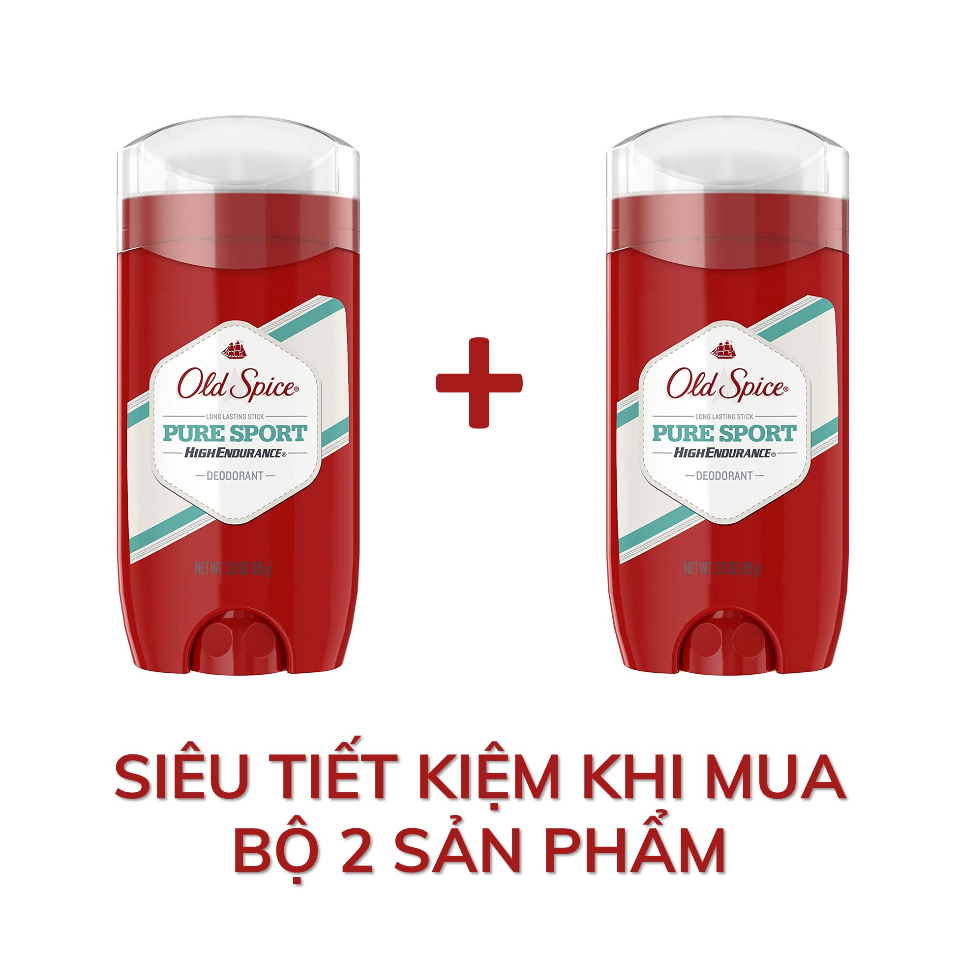Bộ 2 lăn khử mùi Old Spice Pure Sport High Endurance 85g
