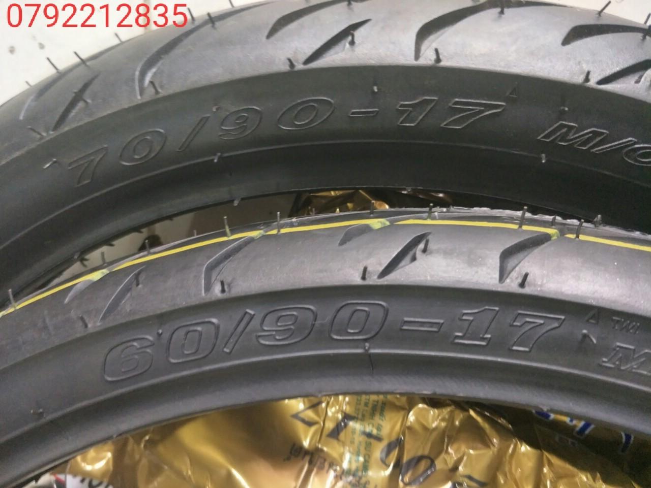 CẶP VỎ RUỘT TRƯỚC SAU 60 & 70/90-17 QUICK GẮN CÁC LOẠI XE MÁY