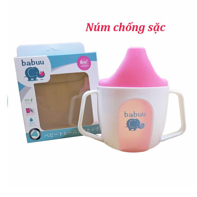 Ly Cốc tập uống 2 tay cầm Baby Babuu Nhật Bản 150ml cho bé