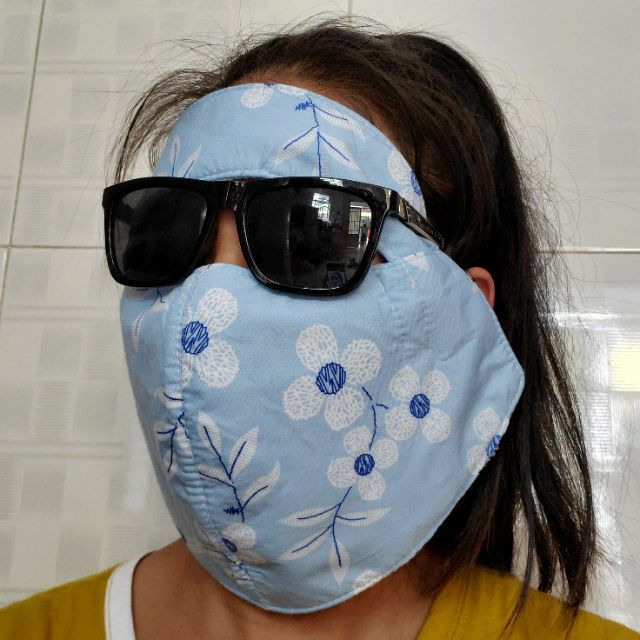 Khẩu trang nữ 3 lớp che trán
