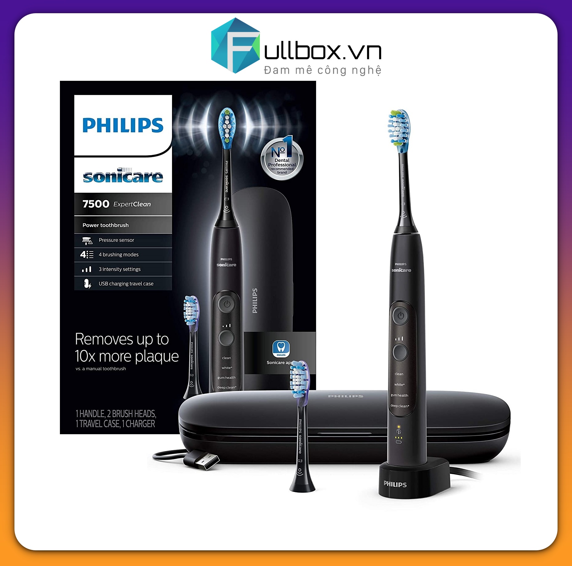 [HCM][Trả góp 0%]Bàn chải điện Philips Sonicare ExpertClean 7500 Bluetooth