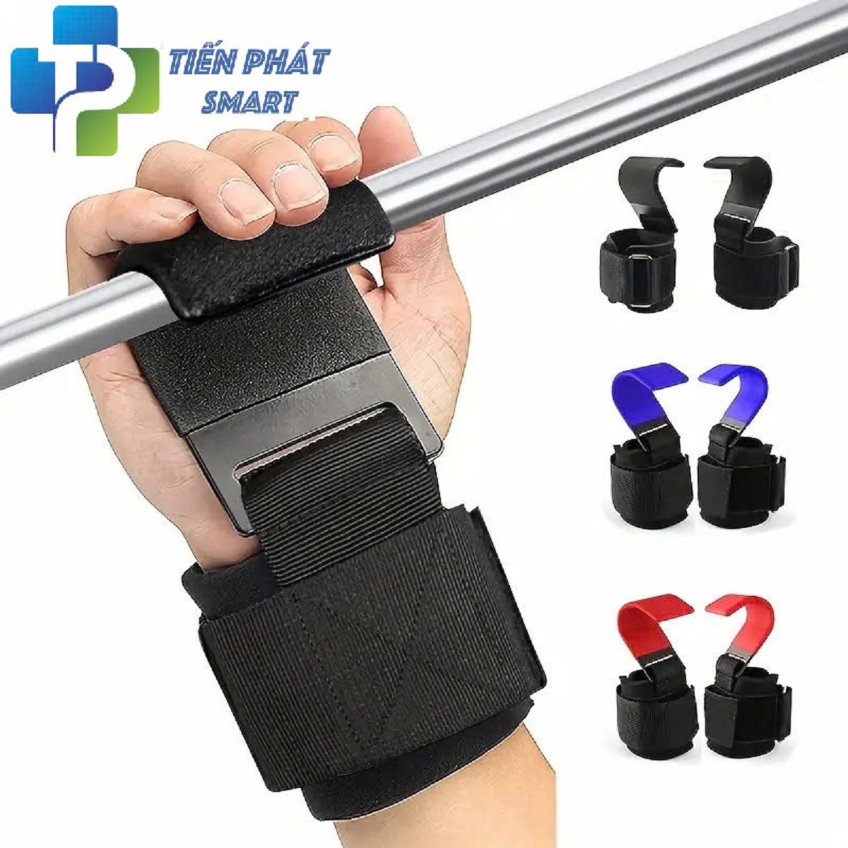 Quấn Cổ Tay (3 Màu) Tập Xà Đơn Có Móc Thép , Găng Tay Có Móc Nâng Tạ