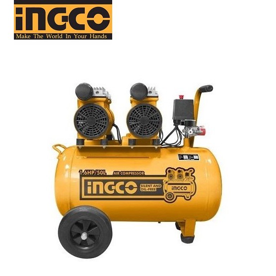 1.2kw 50l máy nén khí không dầu dây đồng hiệu ingco acs215506t