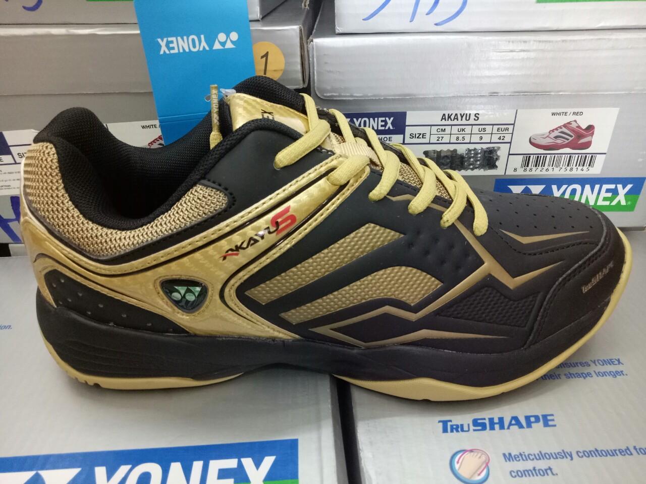 Giày cầu lông, bóng chuyền Yonex AKAYU S (Đen-vàng đồng)- Sieu đẹp -ảnh thật sản phẩm