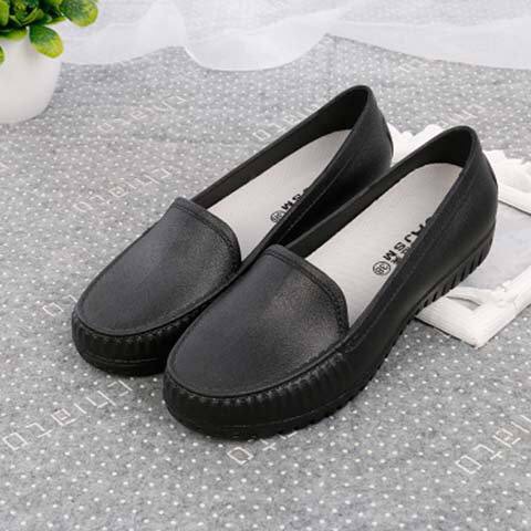 [Hoàn Tiền 15%]Giày lười nữ nhựa dẻo đi bộ, đi mưa tiện lợi