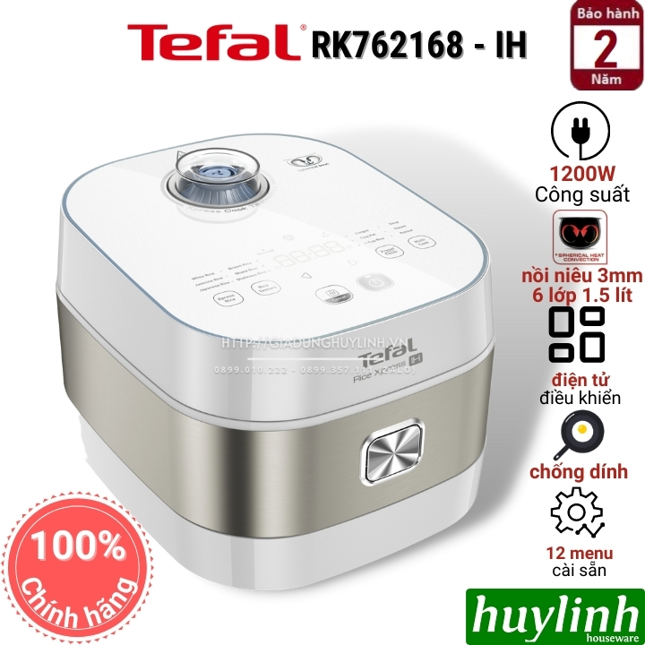 Nồi cơm điện tử cao tần ih tefal rk762168 - 1.5 lít - 1200w