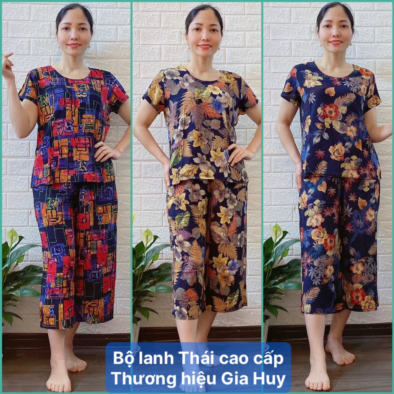 Bộ lanh trung niên ống sớ g, đồ bộ mặc nhà cho mẹ cho bà hàng lanh xịn anh dung
