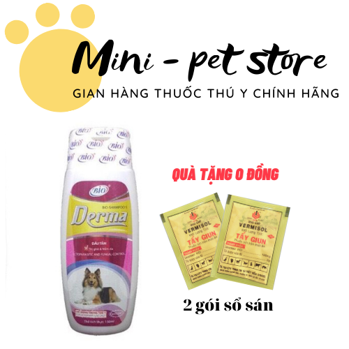 [QUÀ TẶNG 0 ĐỒNG] SỮA TẮM CAO CẤP CHÓ MÈO BỊ GHẺ, NẤM DA 150ML KÈM 2 GÓI SỔ GIUN SÁN