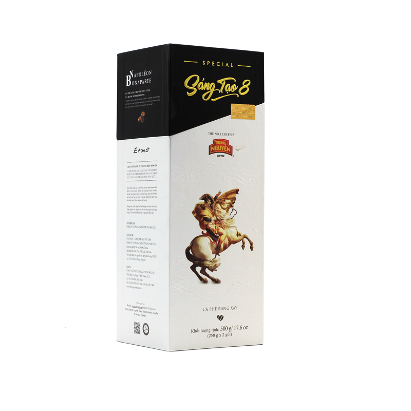 ( Free Ship MAX ) Cà Phê Rang Xay Pha Phin Sáng Tạo 8 Trung Nguyên - Hộp 250gr/500gr