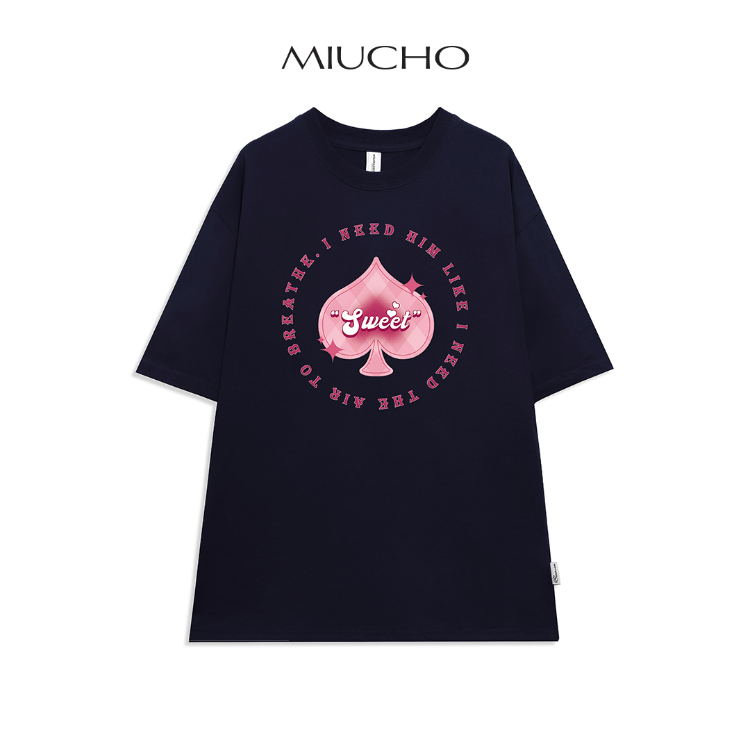 Áo thun nữ form rộng đẹp tay lỡ kiểu hàn quốc, Áo thun nữ form rộng unisex vải cotton AT235 Miucho in name