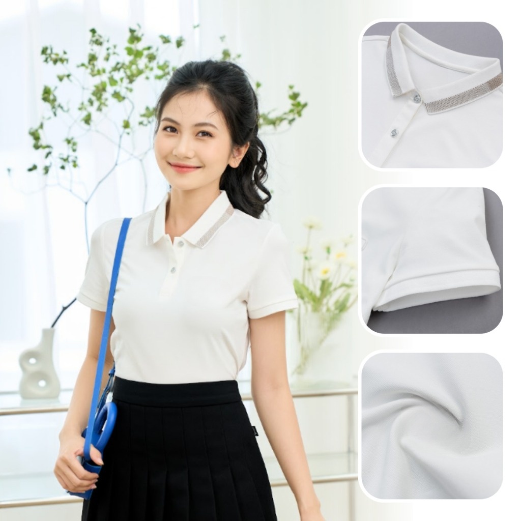 Áo Polo Nữ áo phông có cổ chất cotton mắt chim, mềm mịn, chống bai xù, nhiều màu Mway WAT 020 V1