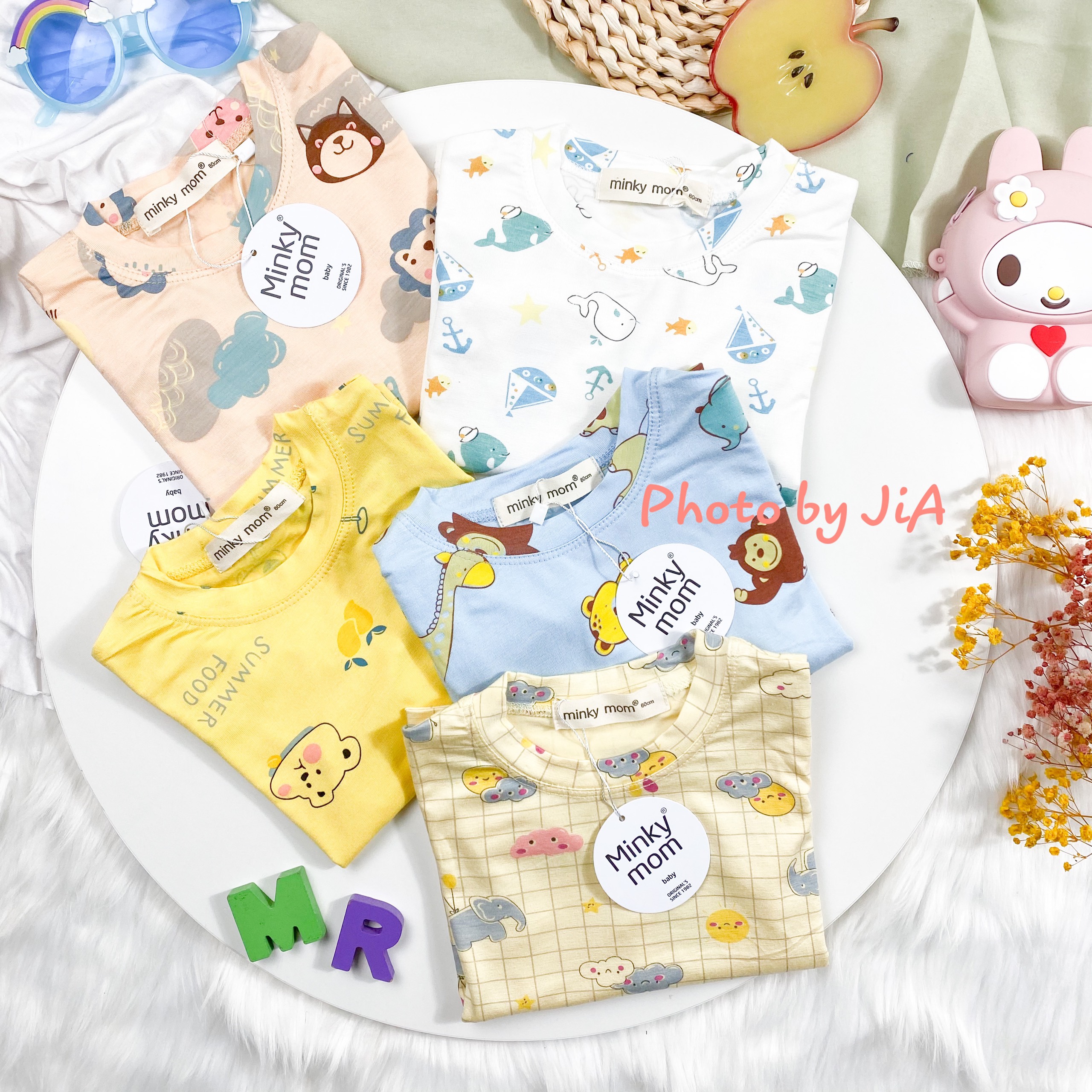 FULL SIZE (từ 8-28kg) MINKY MOM HÀNG CHÍNH HÃNG Đồ Bộ thun lạnh dài tay nhiều họa tiết ngộ nghĩnh cho bé trái bé gái