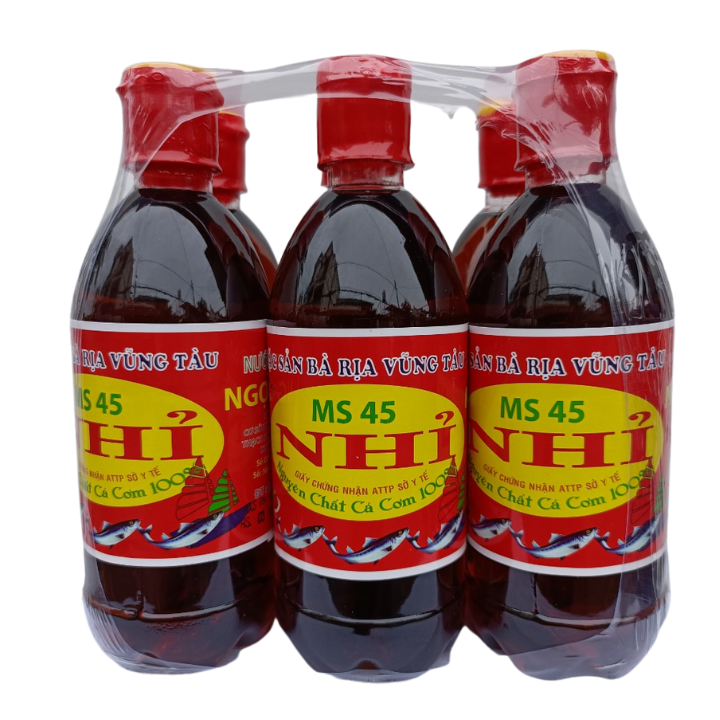 Chai 500ml - thùng 6 chai - nước mắm nhỉ cá cơm hảo hạng ngọc như vũng tàu