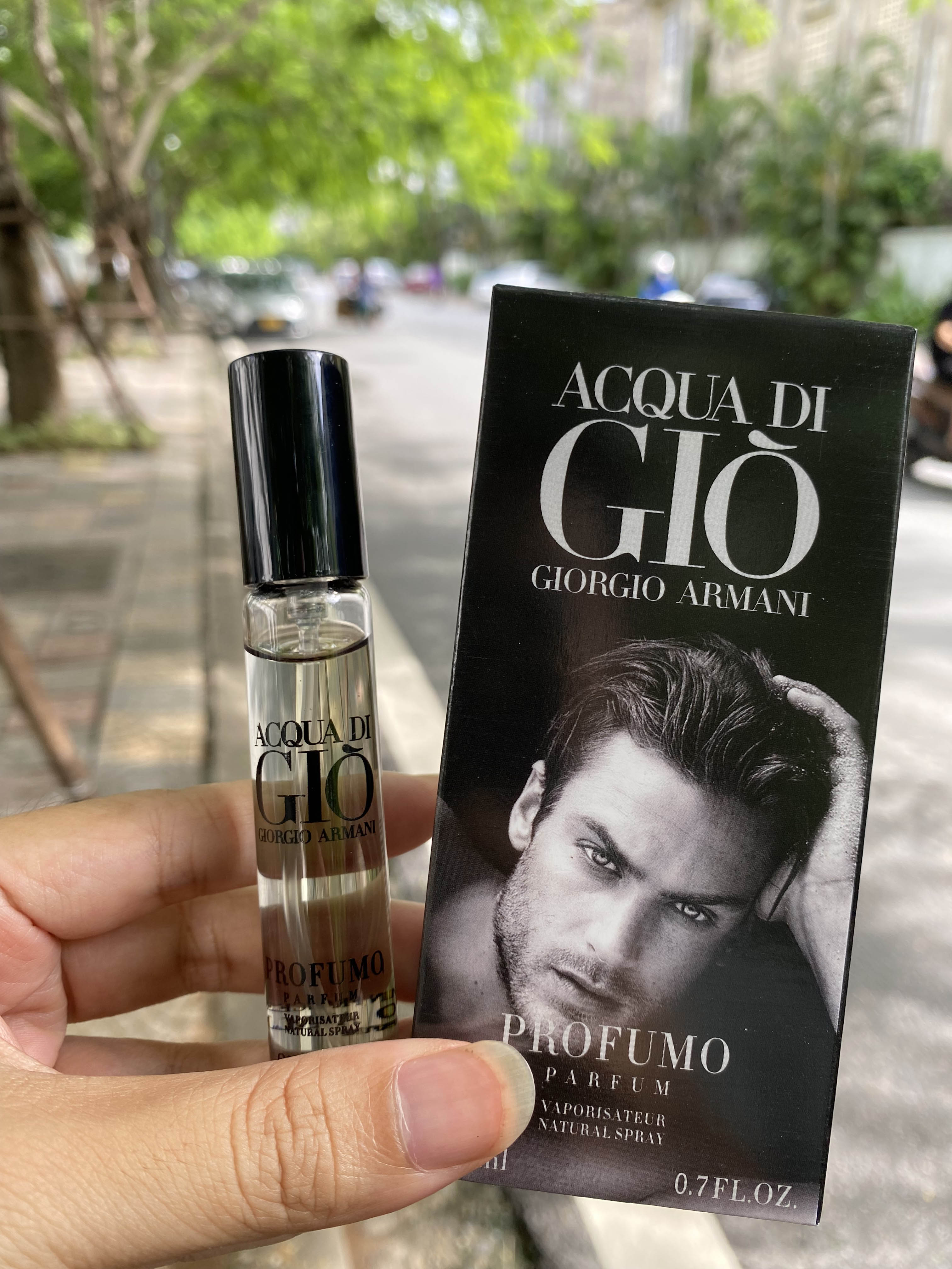 Nước hoa nam mini thơm lâu 20ml bỏ túi Acqua DiGiò đen hương thơm mát