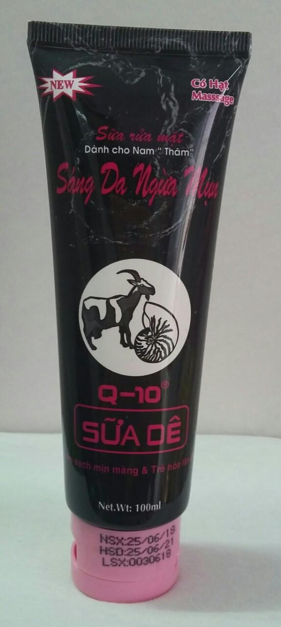 [HCM]Sữa Rửa Mặt Sáng da - ngừa mụn Q10 - Sữa dê dành cho Nam (100g)