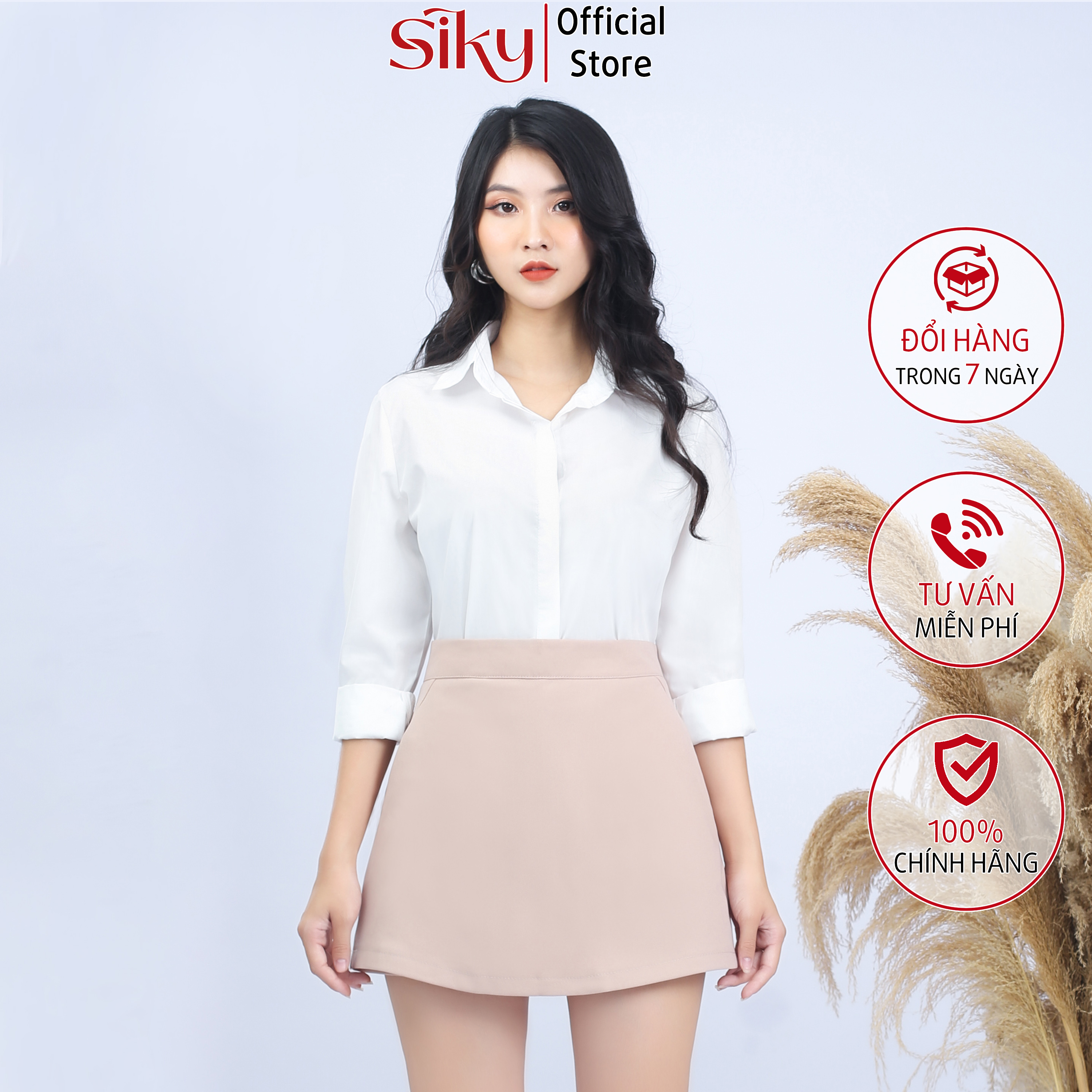 Quần giả váy nữ chữ a chất siky - qv01