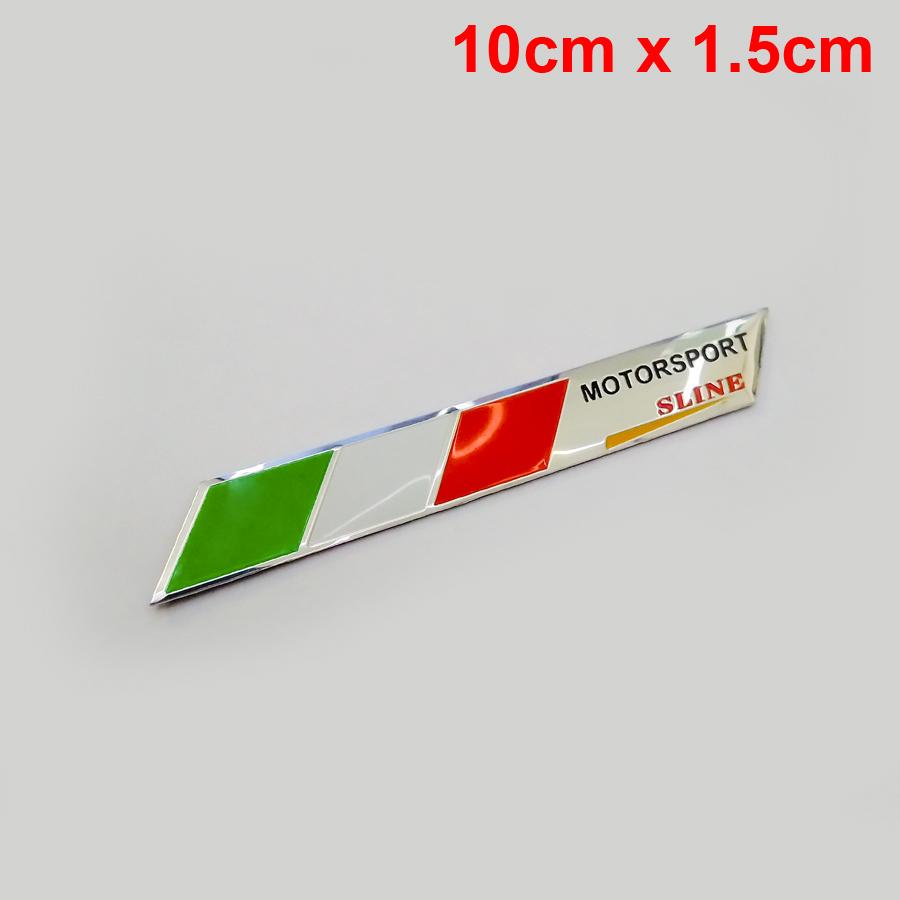 Tem trang trí xe máy nhôm nổi cnc - italy s29