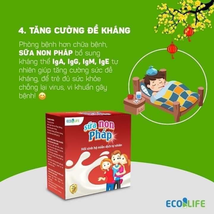 SỮA NON PHÁP TĂNG CƯỜNG HỆ MIỄN DỊCH TĂNG ĐỀ KHÁNG
