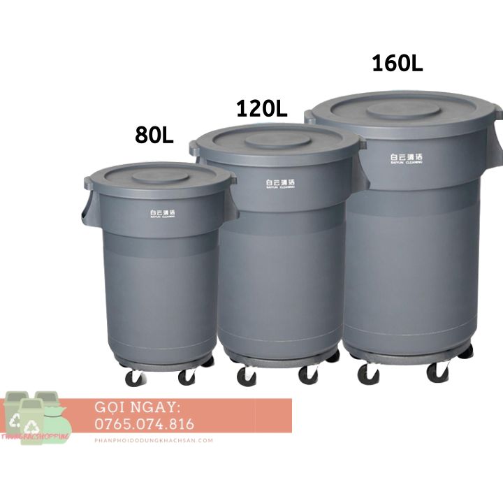 Thùng rác nhà bếp chuyên dụng 80L/120L