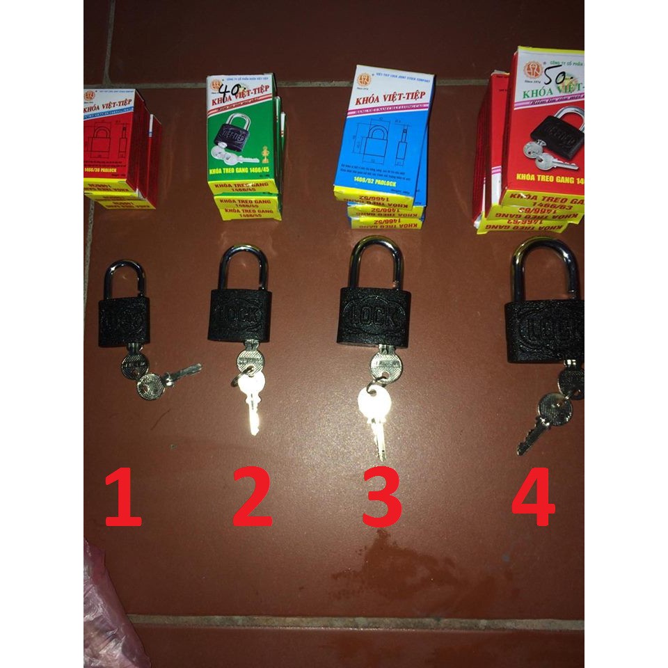 Khóa cửa Việt Tiệp - khoá treo gang việt tiệp