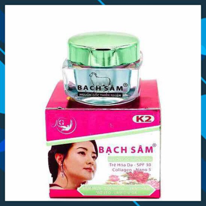 Kem bạch sâm k2 mụn - trắng da - xóa thâm - liền sẹo - chống dị ứng 18g
