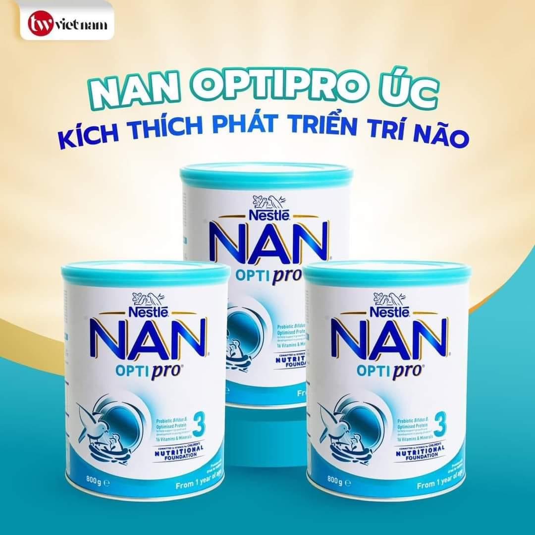 Sale! Sữa Nan Optipro Úc số 1, 2,3 lon 800g date T1,T3,T4/2025